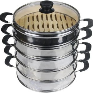 Stainless Steel Steamer Bun Steamer Buns Steamer Cookware Steamer Kitchen Steamer Cooking Utensils Wooden Food,